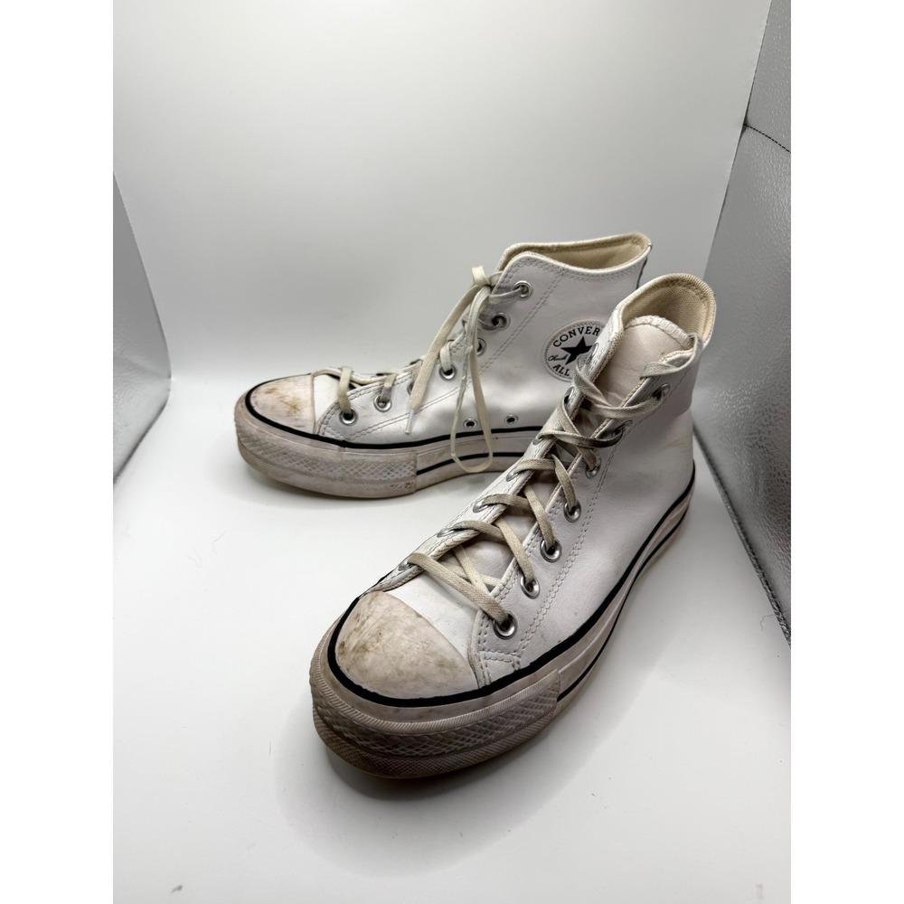 Converse Chuck Taylor All Star Lift High 561676C Womens 8 Sneaker White Leather